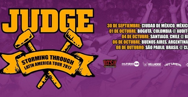 Lenda do hardcore, Judge confirma primeira turnê na América Latina