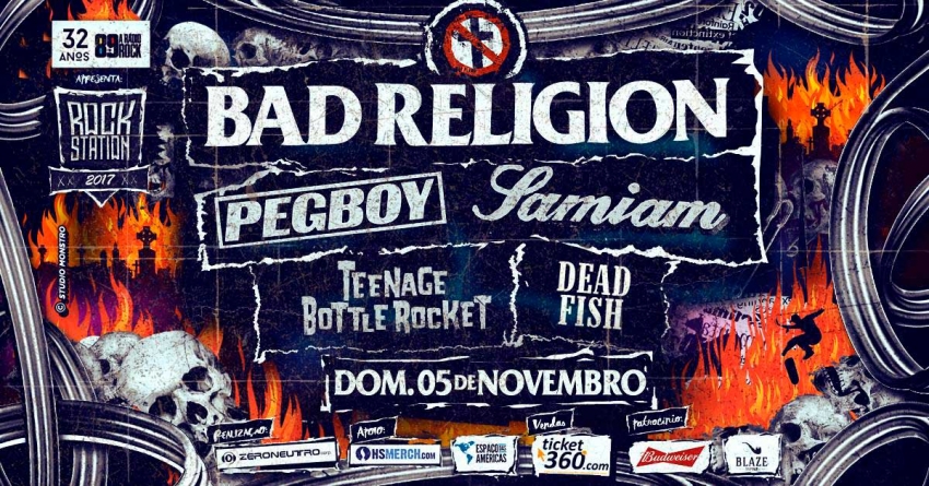 Festival Rock Station traz Bad Religion e outras bandas para tocar em São Paulo