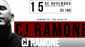 CJ Ramone, ex-baixista do Ramones, toca no Hangar 110 em novembro