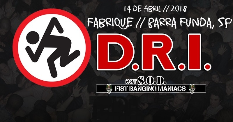 D.R.I. realiza shows pelo Brasil em abril