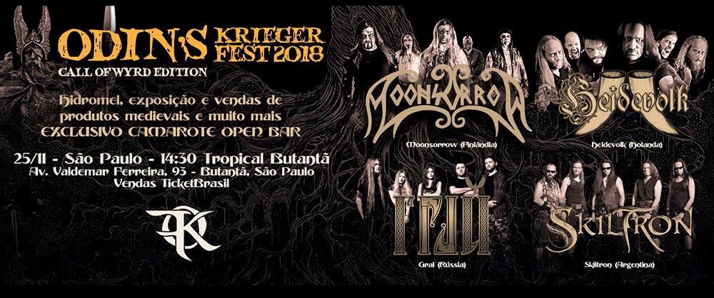Festival Odin’s Krieger Fest volta em novembro com 4 bandas internacionais