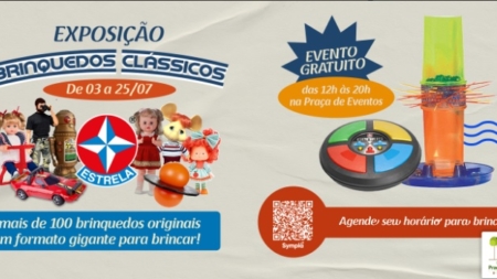 Exposição de brinquedos antigos está em cartaz no Shopping Praça da Moça