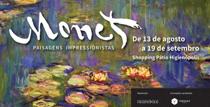 Mostra interativa sobre Claude Monet em cartaz no Shopping Pátio Higienópolis