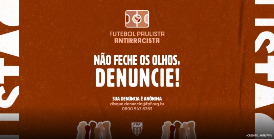 Federação Paulista de Futebol e clubes lançam campanha antirracista no Paulistão 2023