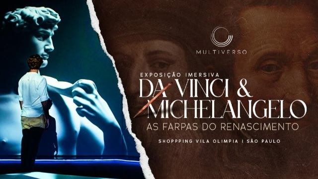 Mostra imersiva com obras de Da Vinci e Michelangelo está nos últimos dias