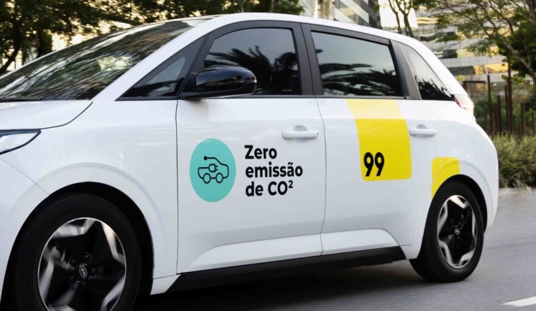 App 99 atinge marca de 300 carros elétricos em circulação na capital paulista