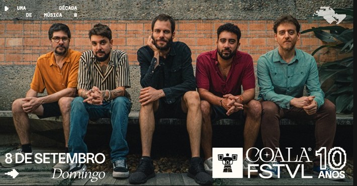 Coala Festival reúne banda 5 a Seco como atração de sua 10ª edição