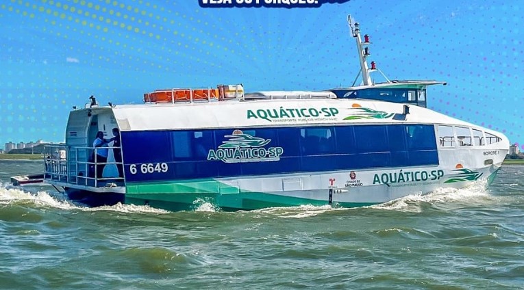 Aquático-SP: transporte público em embarcações completa 1 mês de funcionamento